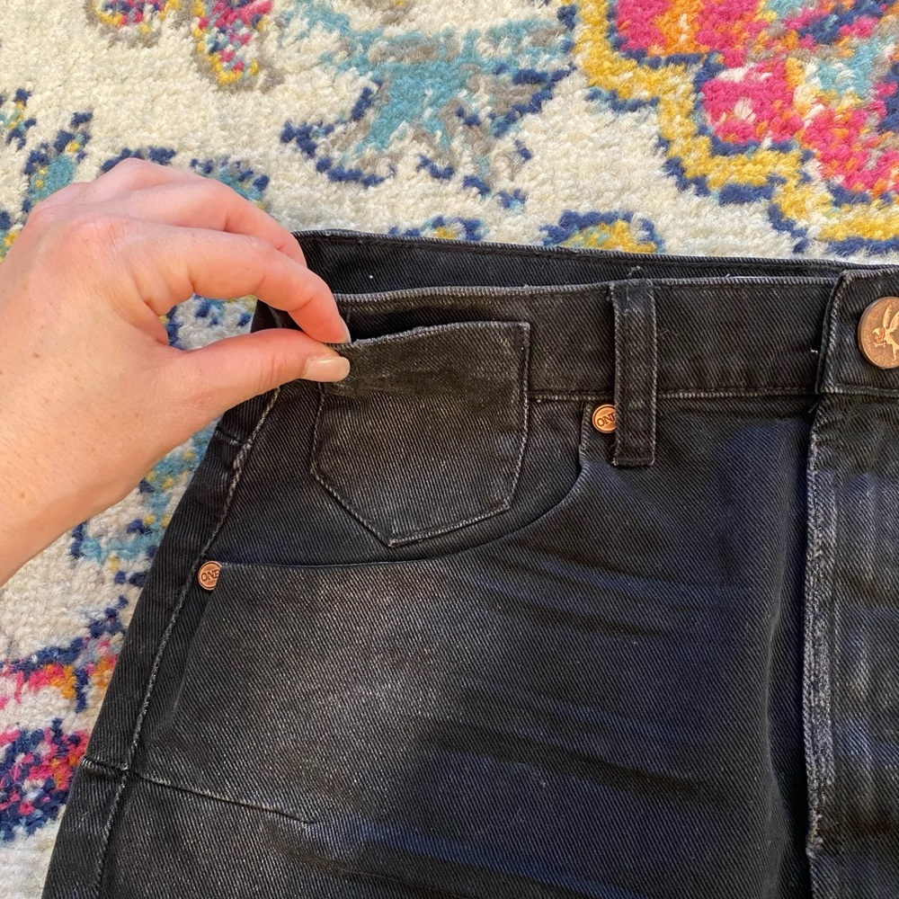 One Teaspoon Distressed Denim Vanguard Skirt - Picture 3 of 6